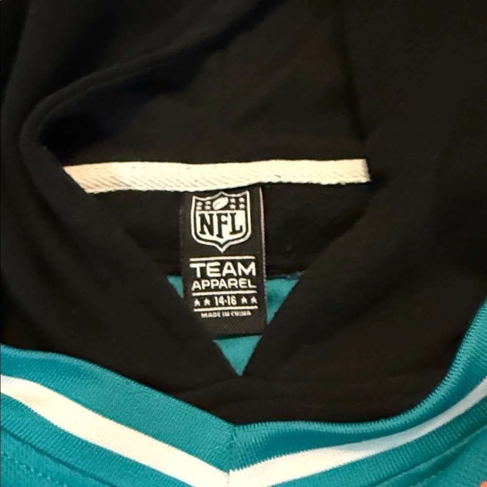 Kids Teal and Black Miami Dolphins Hoodie Jersey